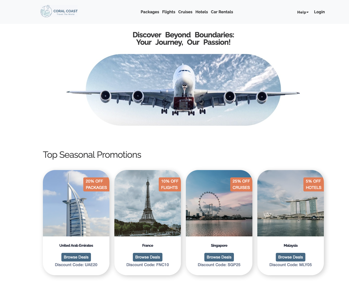 Coral Coast Travel Agency Site